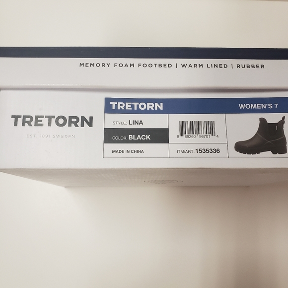 NWOT Tretorn Women's Matte Black Rubber Boots - Picture 7 of 8